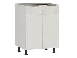 Стол 2-х дверный С-60, Берта (600*528*820) Экокожа Белый, 25308