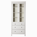 САГА шкаф с витриной 90 белый | изображение 2