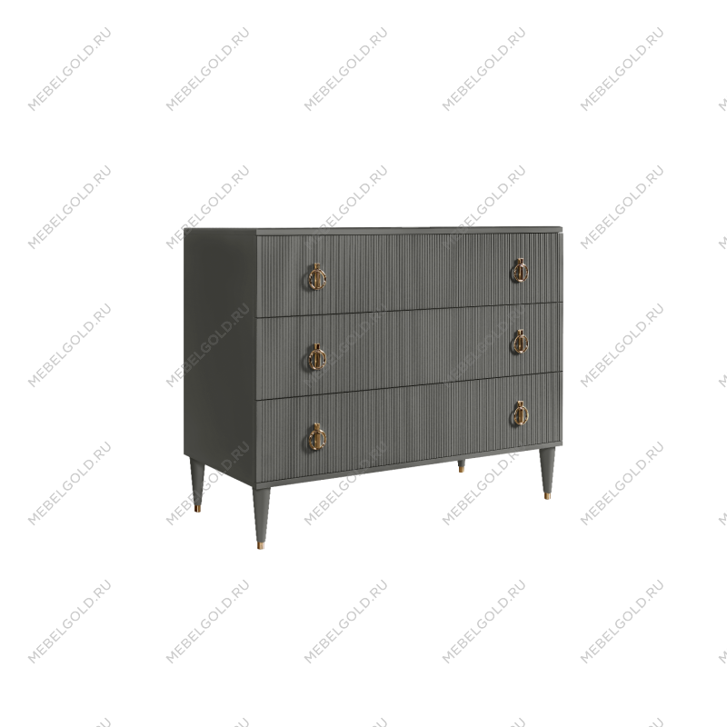 Комод Римини СОЛО (Серый/Золото) РМКМ-1(s)