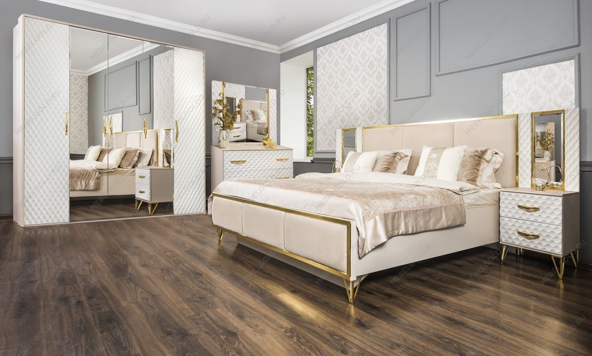 Шкаф Лара 4-дверный белый глянец | изображение 5