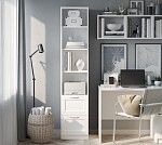 БРИМНЭС / СИРИУС Стеллаж ИКЕА / IKEA 2 ящика 39х190 белый | изображение 4