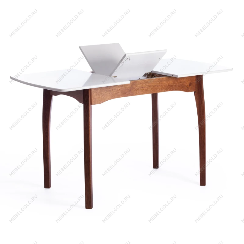 Стол CATERINA, бук, мдф, 100+30x70x75, коричневый, белый | изображение 5