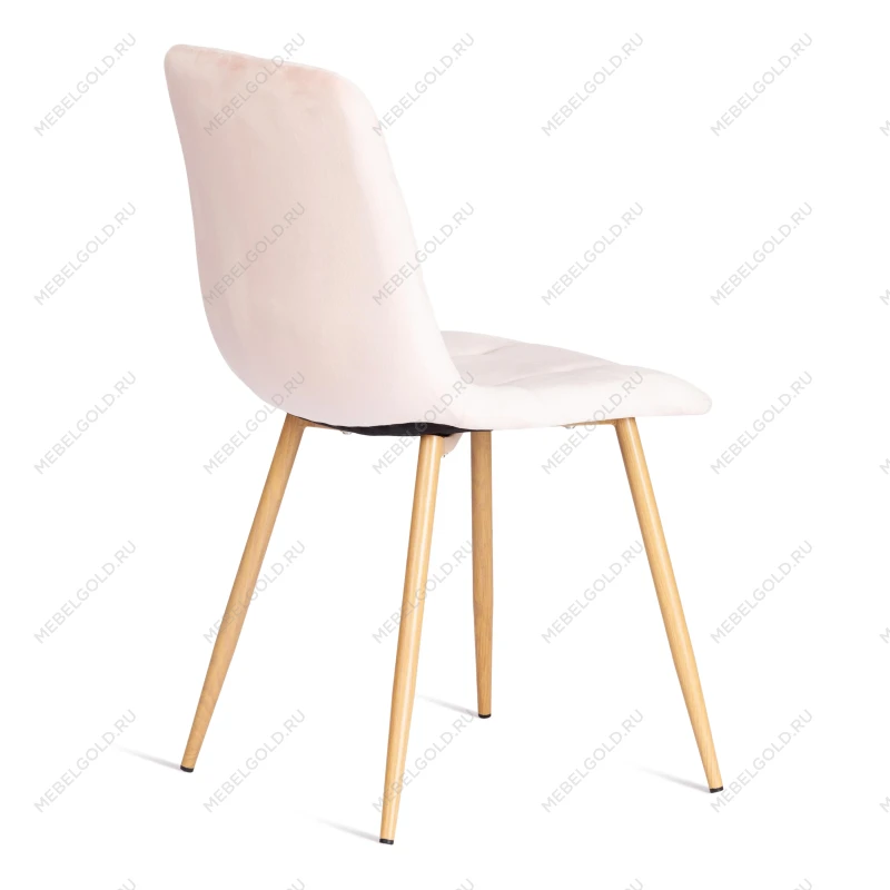 Стул CHILLY (mod. 7094-1)/1 шт. в упаковке, вельвет/металл, 44,5х52,5х86 см, pink (розовый) HLR39 / натуральный | изображение 2