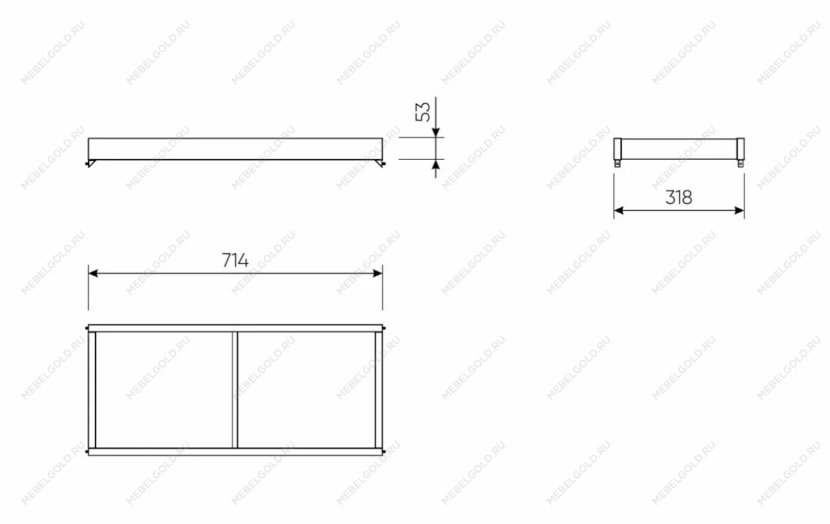 Штанга МАКС 75х36 белая | изображение 1