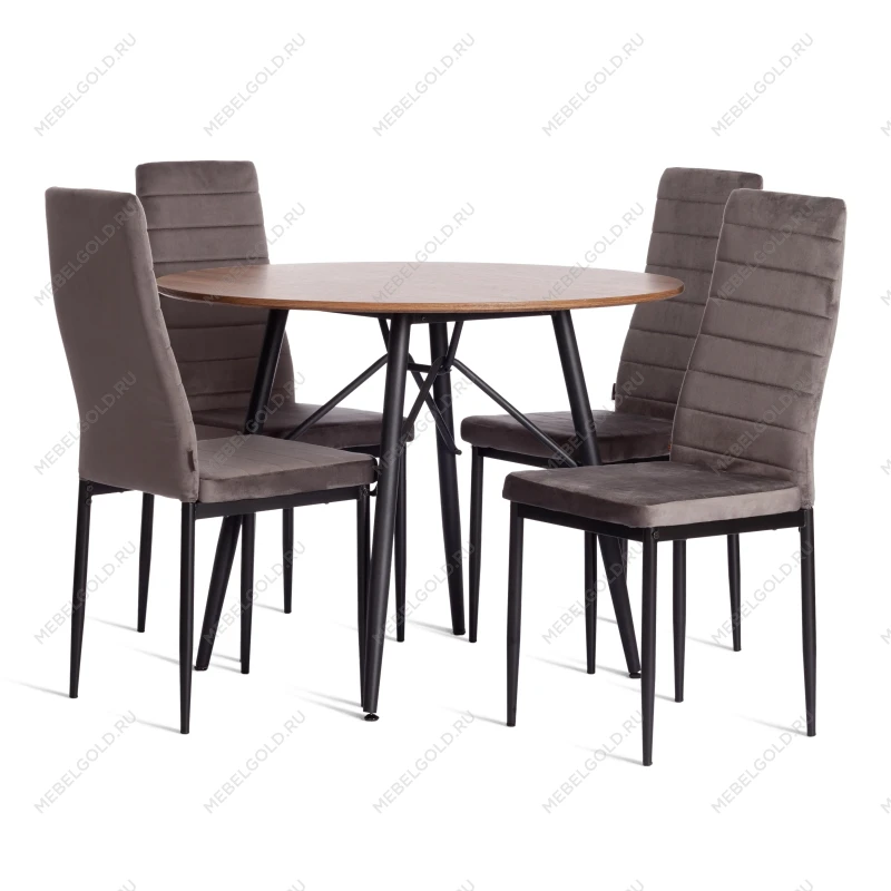 Стул Easy (mod. JSC02-1), металл, флок, 41 х 52 х 96 см, Dark grey (темно-серый) HLR24 / черный | изображение 7