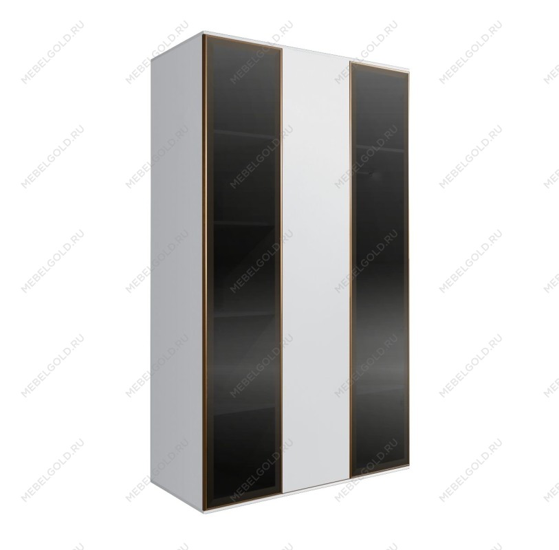 Шкаф 3-х дверный Bogemia Air (Белый/Золото) БМШ2/3(2)