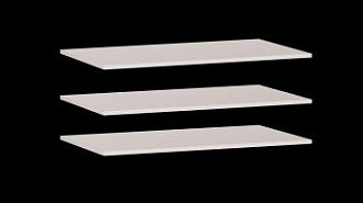 Доп. полки в шкаф 4-дверный, Сиде (884*490*16) Белый, 12917