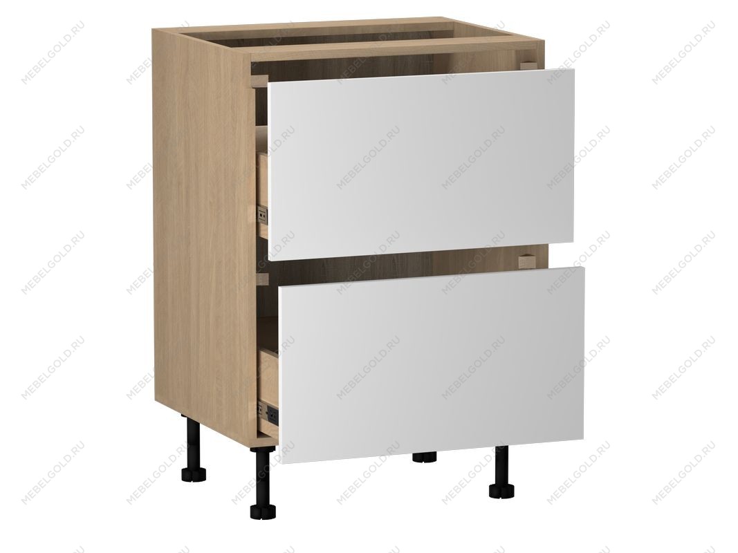 Стол с ящиками СЯ-60 (2), Женева (600*520*870) Дуб Палермо/Белый матовый, 22417 | изображение 1