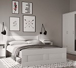 БРИМНЭС / СИРИУС кровать двойная ИКЕА / IKEA 120х200 белая | изображение 3