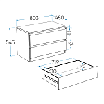 МАЛЬТА комод ИКЕА / IKEA 2 ящика 80х54 Дуб Венге | изображение 4