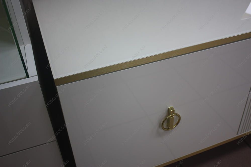 Комод с планкой Римини СОЛО (белый золото) РМКМ-3 (s) - Выставка м. Марьина роща | изображение 1
