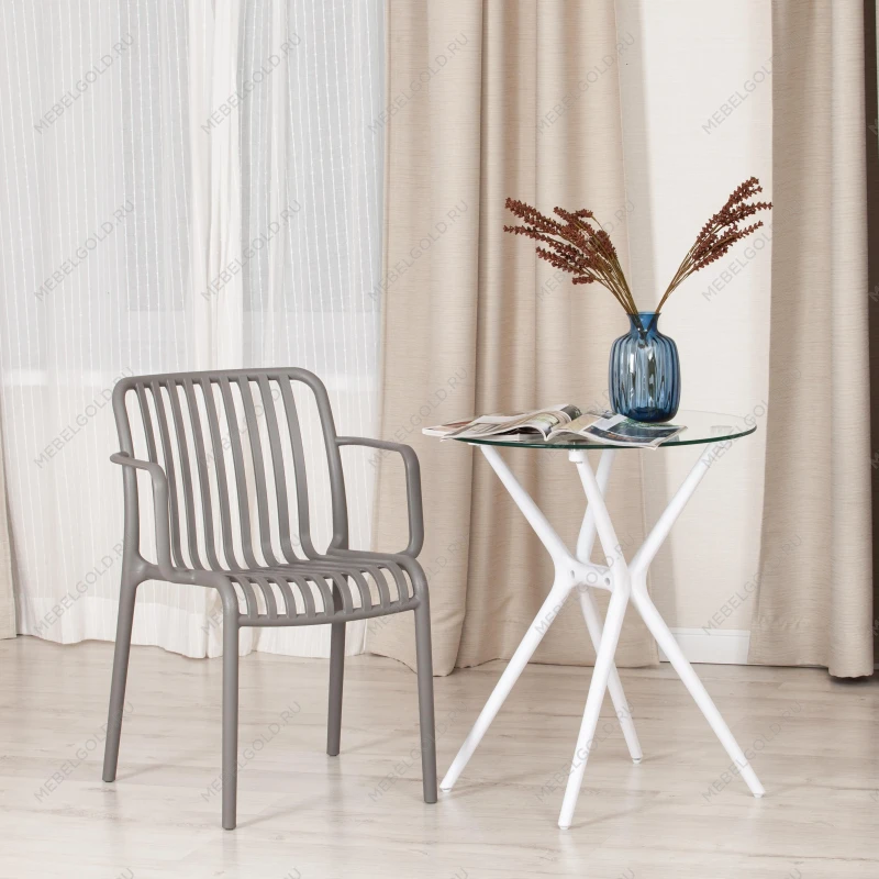 Кресло LANCASTER (mod. 38-1)/1 шт. в упаковке, пластик, 55.5 х 58 х 80 см, Grey (Cерый) 34630 | изображение 8