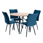 Стул обеденный Bari, LT, велюр, Dark blue (темно-синий), 41х55х89 см | изображение 9