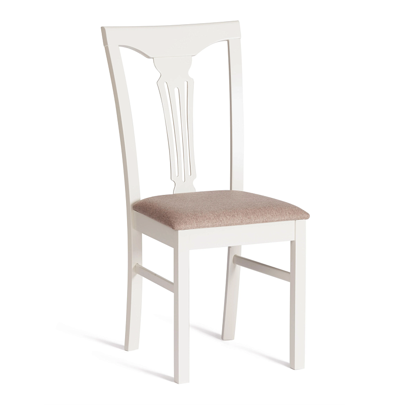 Стул - Гермес/Hermes, дерево гевея, 43х49х94см, Ivory white, ткань серая (TM-164)