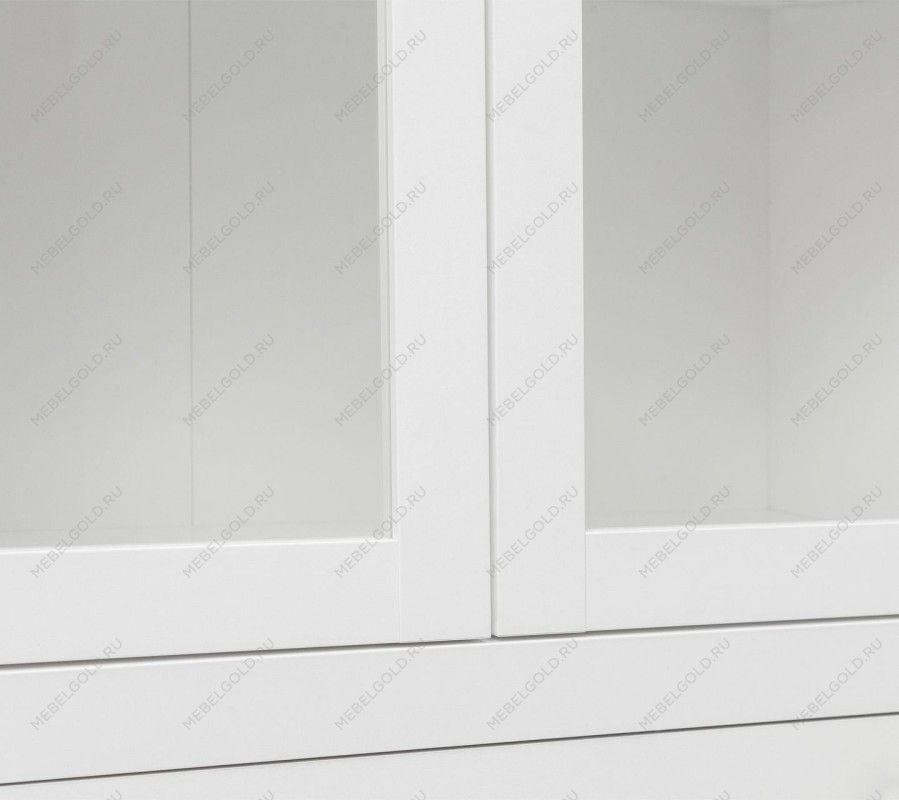 Шкаф-витрина Ева (Хельга) REG2W2S с подсветкой белый | изображение 9