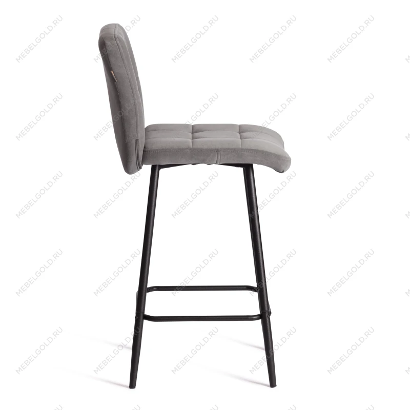 Полубарный стул Medeo/Медео, велюр, серый, 29, 42х56х102 см | изображение 1
