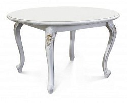 Стол Натали круглый белый глянец