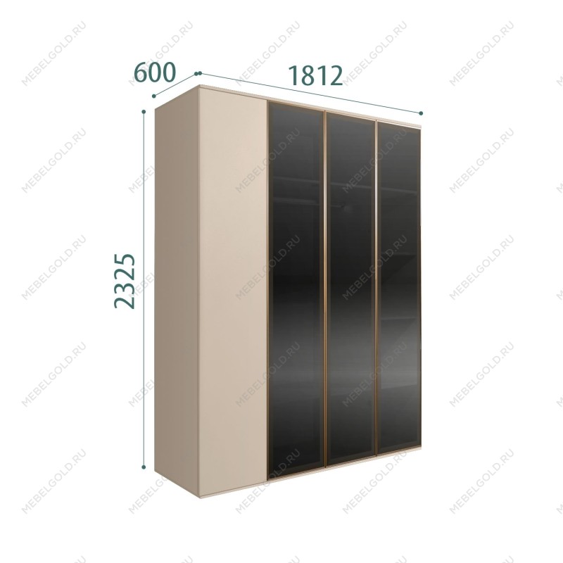 Шкаф 4-х дв. Bogemia Air (Ваниль/Золото) БМШ2/4(3)