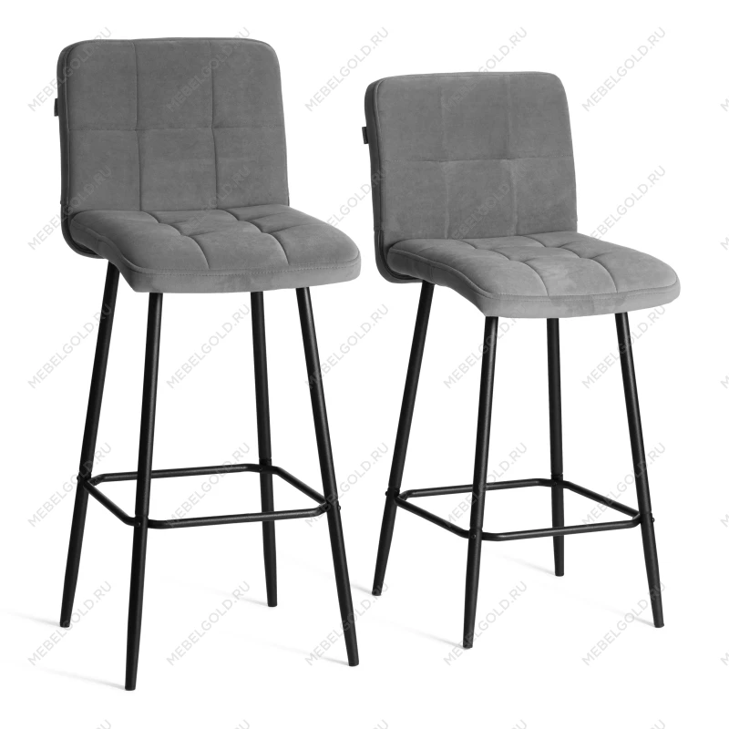 Барный стул Medeo/Медео, велюр, серый, 29, 45х56х113 см | изображение 13