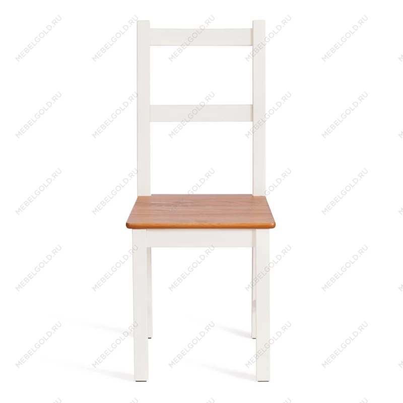 Стул Соната/Sonata chair, массив сосны, 41х50х95 см, антик/белый | изображение 3