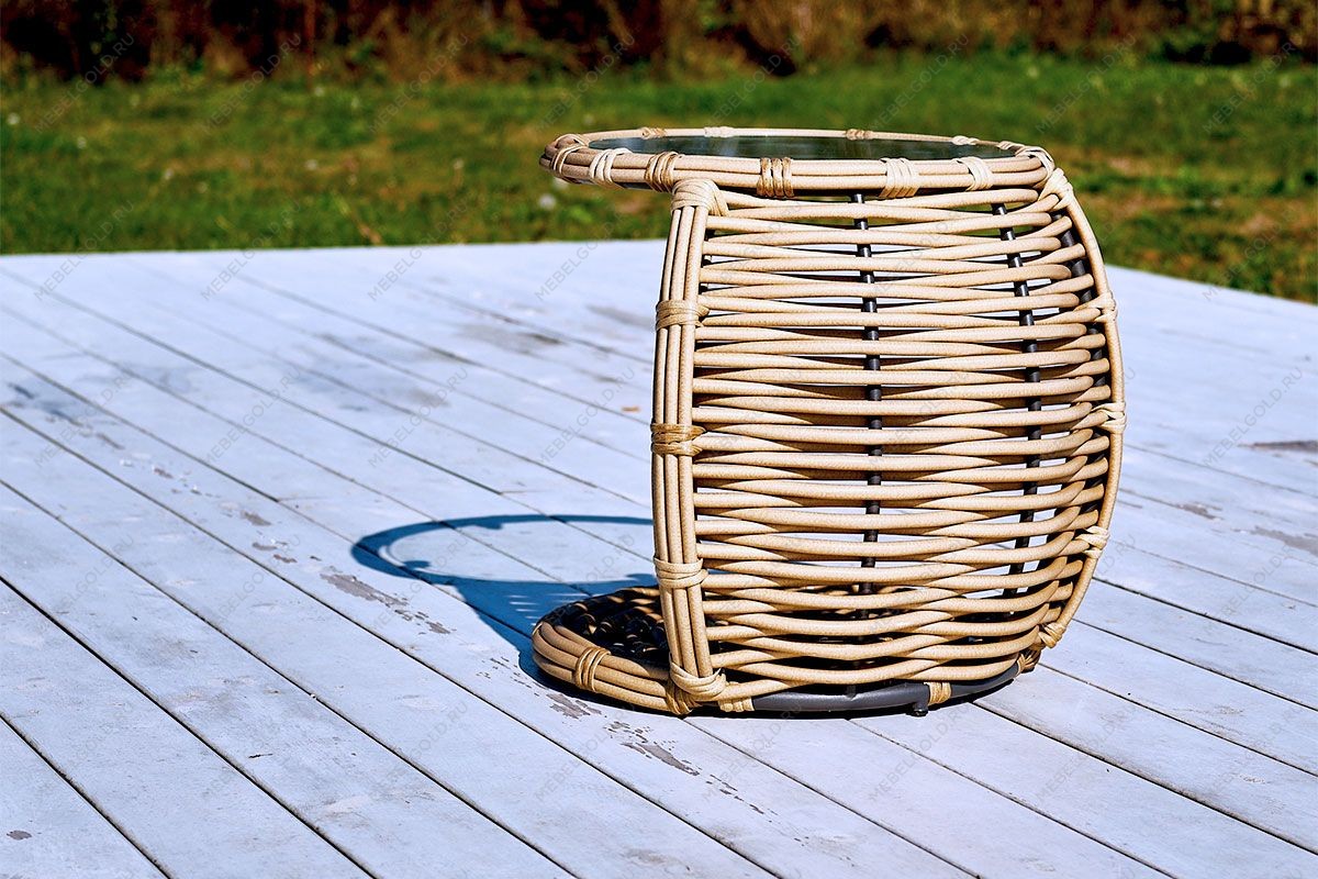 MOKKA MAJORCA боковой столик, цвет соломенный | изображение 3