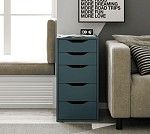 ИНГАР 5 комод ИКЕА / IKEA 36x71x53, серо-бирюзовый | изображение 3