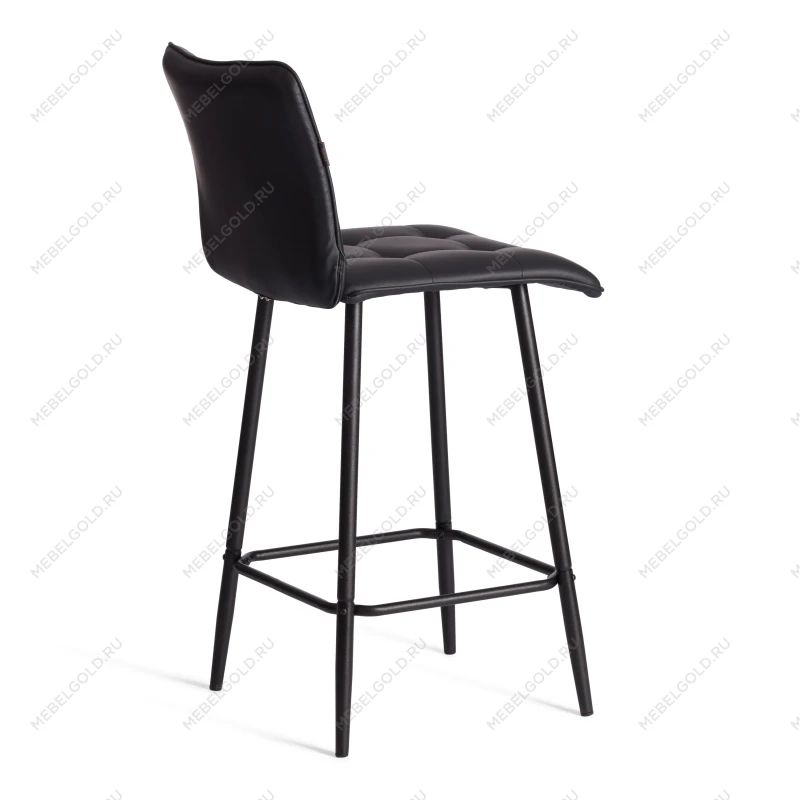 Полубарный стул Bari/Бари, экокожа, черный, 42х55х99 см | изображение 2