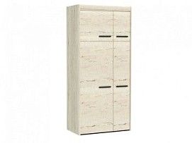 Шкаф М-1, 2-х дверный, Мале (900*530*2000) Дуб галифакс белый, 31207