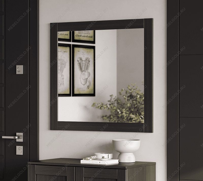 БРИМНЭС / СИРИУС зеркало ИКЕА / IKEA навесное 78х78 Дуб Венге | изображение 3