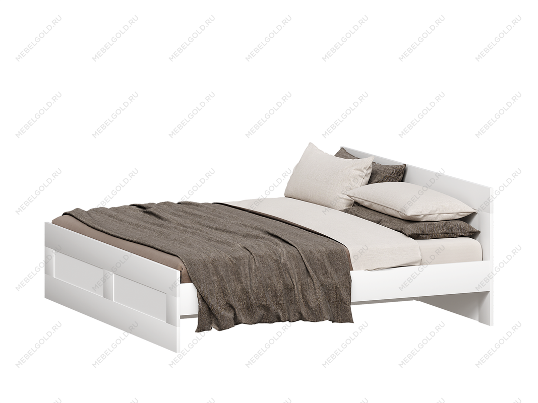 БРИМНЭС / СИРИУС кровать двойная ИКЕА / IKEA 200х200 белая | изображение 1