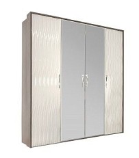 Шкаф Гравита 4-дверный белый глянец