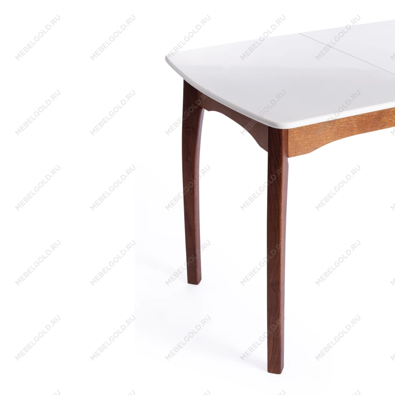 Стол CATERINA, бук, мдф, 100+30x70x75, коричневый, белый | изображение 8