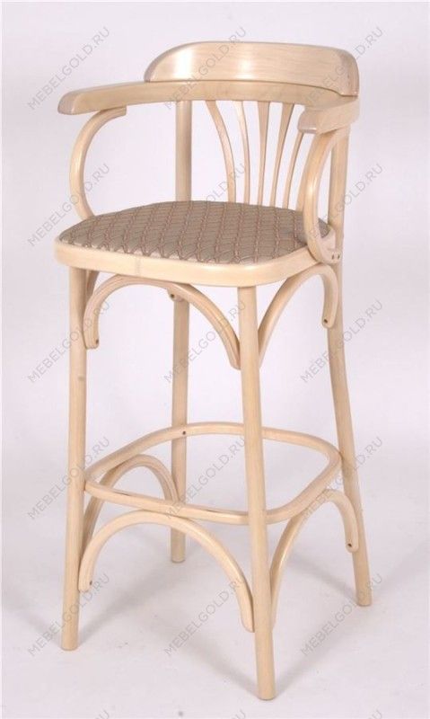 Стул барный 750 Венский мягкий (беленый дуб, ткань 1 beige)