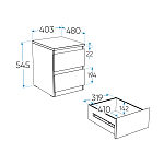 МАЛЬТА тумба ИКЕА / IKEA 2 ящика 40х54 Дуб Венге | изображение 3