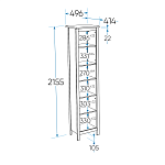 САГА стеллаж 50 белый/ясень | изображение 3