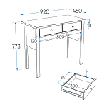 САГА стол туалетный 92х45 темно-бирюзовый | изображение 2