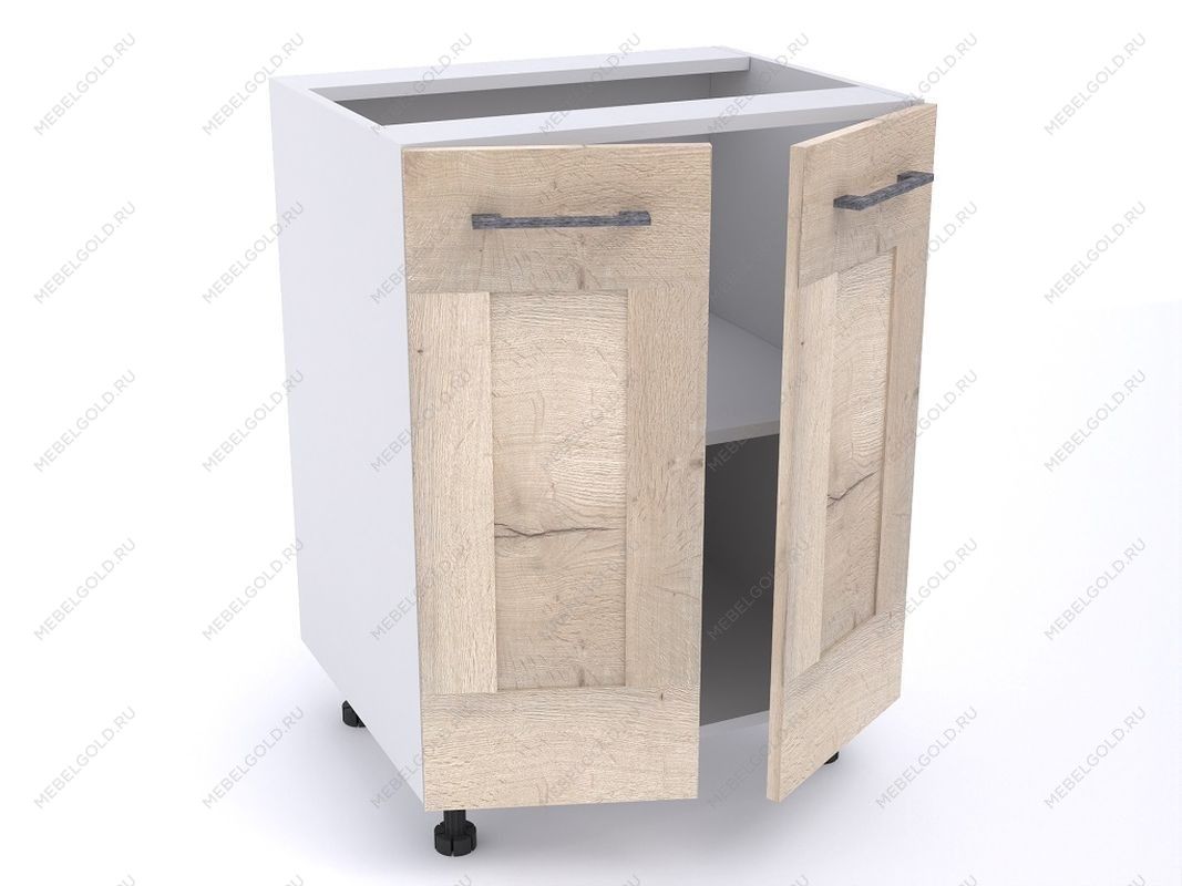 Стол С-60 2-х дверный, Дублин (600*470*820) Дуб галифакс белый, 21606 | изображение 1