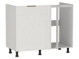 Стол под мойку угловой СМУ-110, Берта (1000*554*820) Экокожа Белый, 25319