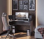 ВАРДИГ стол компьютерный ИКЕА / IKEA K1 120x82, антрацит/серебристый | изображение 2