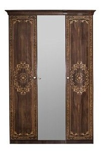 Шкаф Патрисия 3-дверный (2+1) с зеркалом караваджо глянец