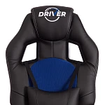 Кресло DRIVER (22), кож/зам/ткань, черный/синий, 36-6/TW-10 | изображение 6
