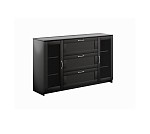 БРИМНЭС / СИРИУС тумба ИКЕА / IKEA 2 двери со стеклом и 3 ящика 156х95 Дуб Венге | изображение 3