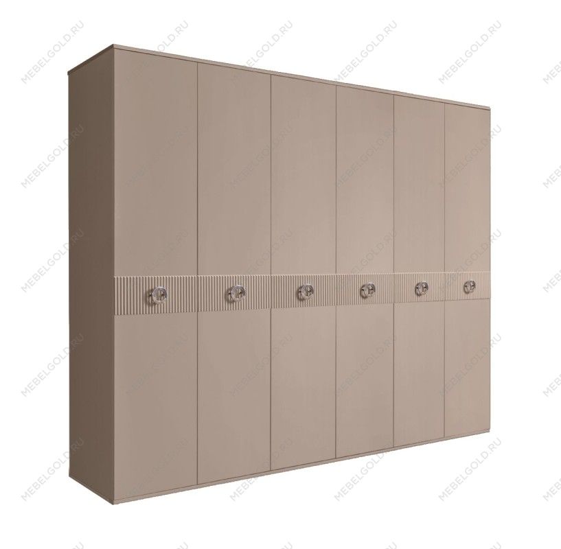 Шкаф 6-ти дв. Bogemia Fillini (Мокка/Хром) БМШ2/6(Fi)