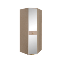 Шкаф угловой с зеркалом Римини СОЛО (Латте/Золото) РМШУ1/1(s)