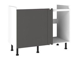 Стол под мойку угловой СМУ-120, Виста (1100*534*870) Экокожа Серый, 26705