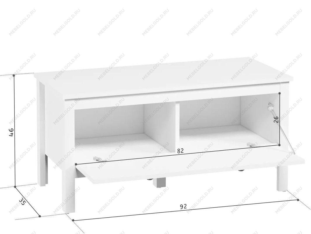 Обувница Ева (Хельга) KOM1K/90 белый | изображение 4