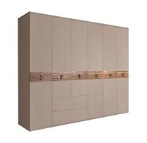 Шкаф 6-ти дверный с ящиками, Bogemia Wood Fa (Мокка/Хром) БМШ2/61(Wo)