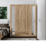 БРИМНЭС / СИРИУС Шкаф ИКЕА / IKEA комбинированный 4 двери и 1 ящик сонома (с 2 зеркалами) | изображение 4