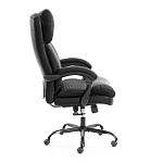 Кресло Chief metalBL, кож/зам/ткань, черный/черный стеганный/черный, 36-6/36-6/TW-11 | изображение 1