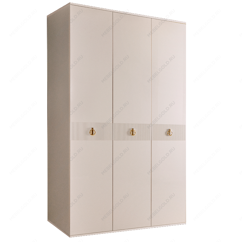 Шкаф 3-х дверный Римини СОЛО (Бежевый/Золото) РМШ2/3(s)